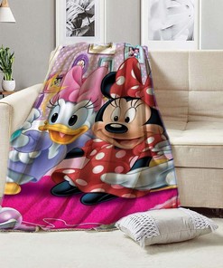Cartoon Custom Name Cute Donald Duck Blanket Personalized Creative Disney Minnie Blanket Baby Birthday Gift Home Decor
