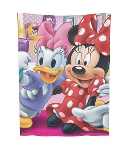 Cartoon Custom Name Cute Donald Duck Blanket Personalized Creative Disney Minnie Blanket Baby Birthday Gift Home Decor