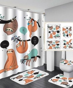 Cartoon Koala Mat Bathrooms 3D Shower Curtain for a Cute and Fun Bathroom