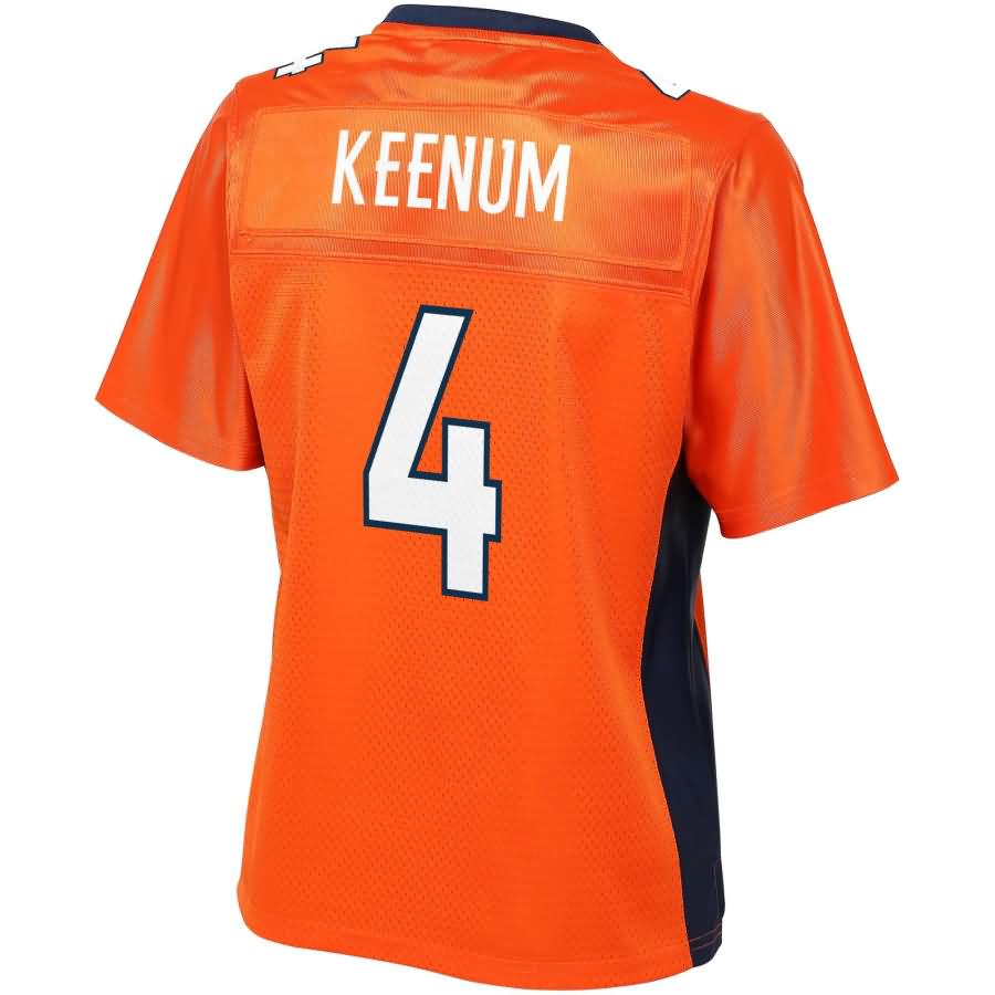 Case Keenum Denver Broncos Nfl Pro Line Womens Team Color Jersey - Orange