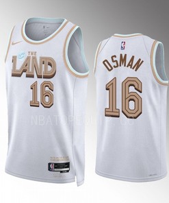Cedi Osman 16 2022-23 Cleveland Cavaliers White City Edition Jersey Swingman