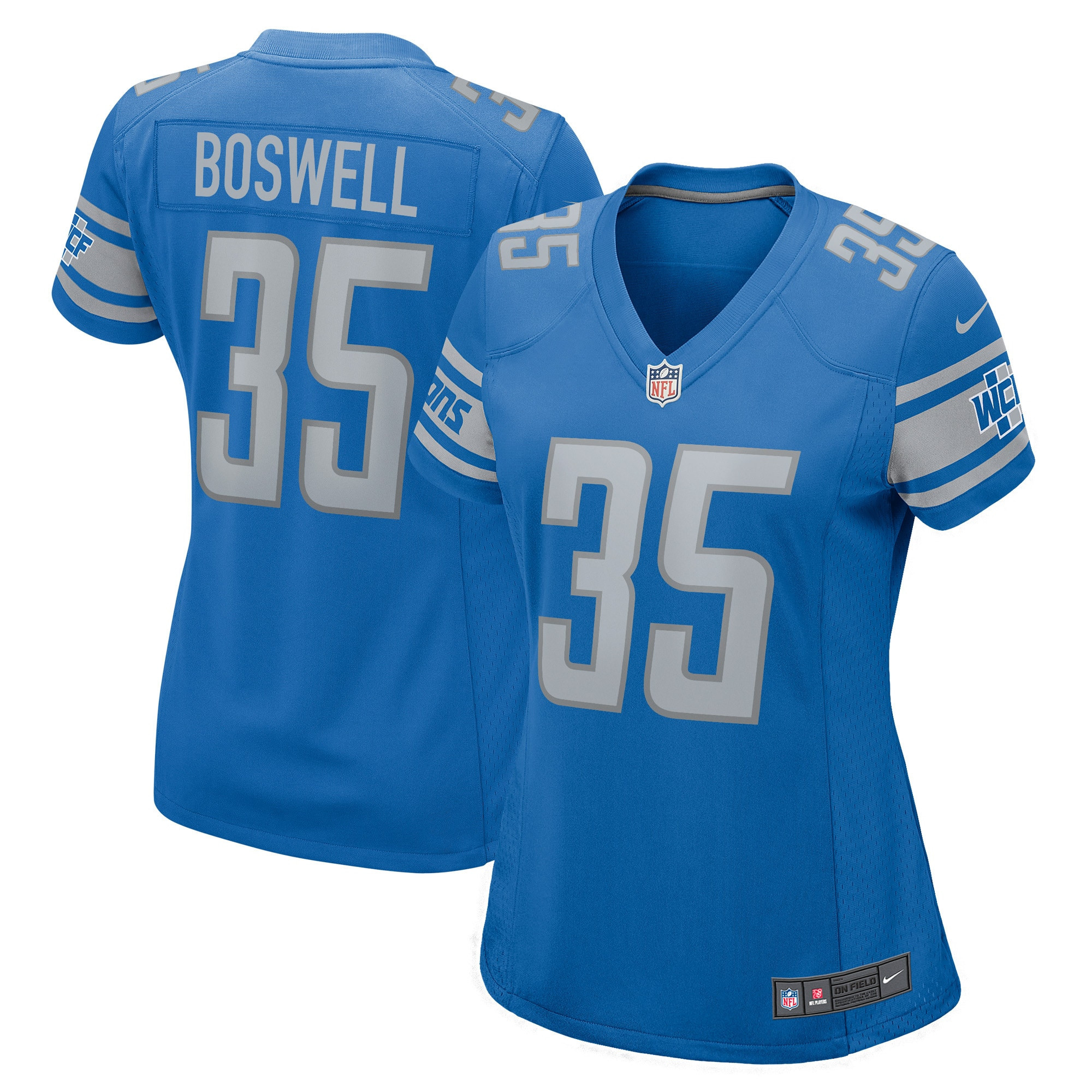 Cedric Boswell Detroit Lions Womens Player Game Jersey - Blue Nfl