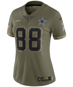 CeeDee Lamb 88 Dallas Cowboys Women's 2022 Salute To Service Limited Jersey - Olive