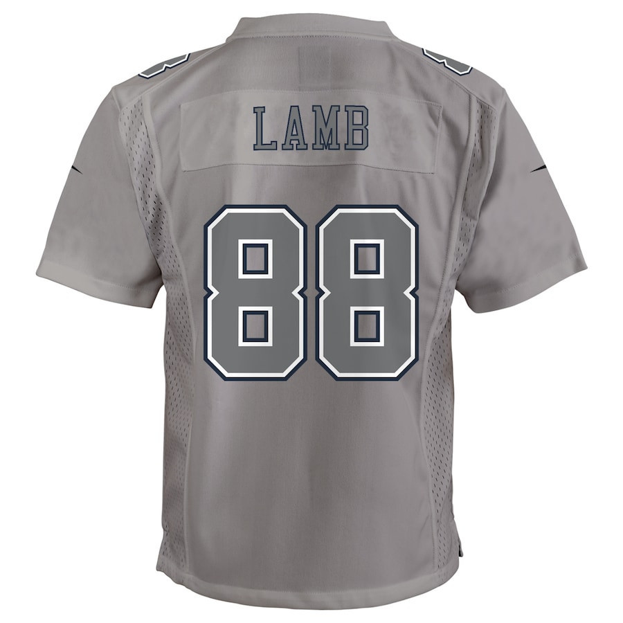 CeeDee Lamb 88 Dallas Cowboys Youth Atmosphere Game Jersey - Gray