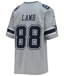 CeeDee Lamb 88 Dallas Cowboys Youth Inverted Team Game Jersey - Silver