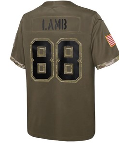 CeeDee Lamb Dallas Cowboys 2022 Salute To Service Player Limited Jersey - Olive