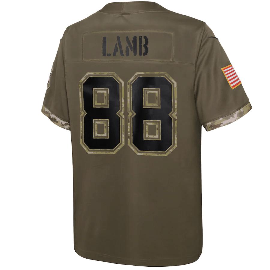 CeeDee Lamb Dallas Cowboys 2022 Salute To Service Player Limited Jersey - Olive