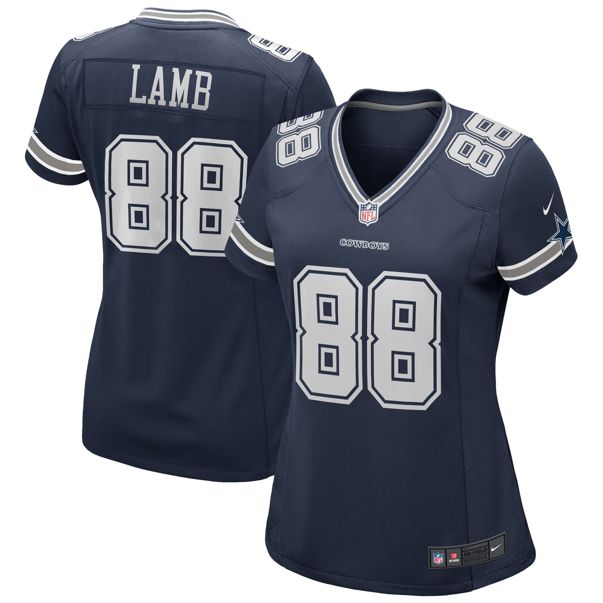 Ceedee Lamb Dallas Cowboys Womens Game Jersey Navy Nfl