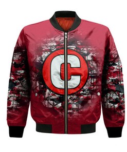 Centenary Gentlemen Bomber Jacket Camouflage Vintage  - NCAA