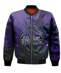 Central Arkansas Bears Bomber Jacket Basketball Net Grunge Pattern- NCAA