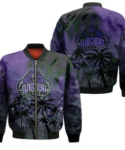 Central Arkansas Bears Bomber Jacket Coconut Tree Tropical Grunge - NCAA