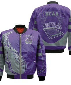 Central Arkansas Bears Bomber Jacket  - Fire Football - NCAA