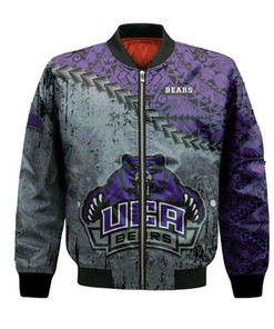Central Arkansas Bears Bomber Jacket Grunge Polynesian Tattoo- NCAA