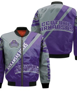 Central Arkansas Bears Logo Bomber Jacket Cross Style - NCAA