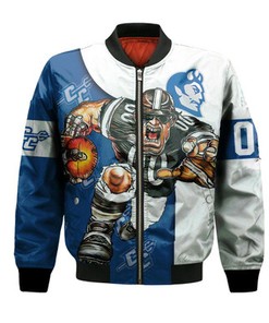 Central Connecticut Blue Devils Bomber Jacket Football Go On - NCAA