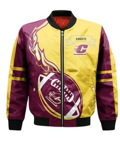 Central Florida Knights Bomber Jacket Flame Ball - NCAA