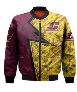 Central Michigan Chippewas Bomber Abstract Pattern Sport- NCAA