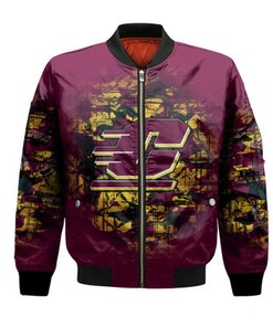 Central Michigan Chippewas Bomber Jacket Camouflage Vintage  - NCAA