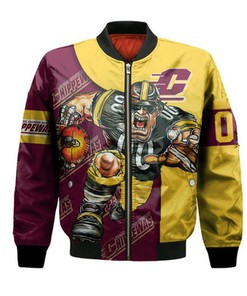 Central Michigan Chippewas Bomber Jacket Football Go On - NCAA