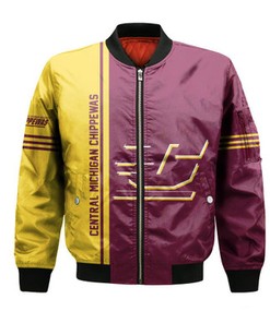 Central Michigan Chippewas Bomber Jacket Half Style - NCAA