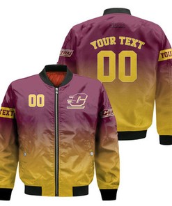 Central Michigan Chippewas Fadded Bomber Jacket - NCAA