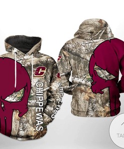 Central Michigan Chippewas NCAA Camo Veteran Hunting 3D Printed Hoodie