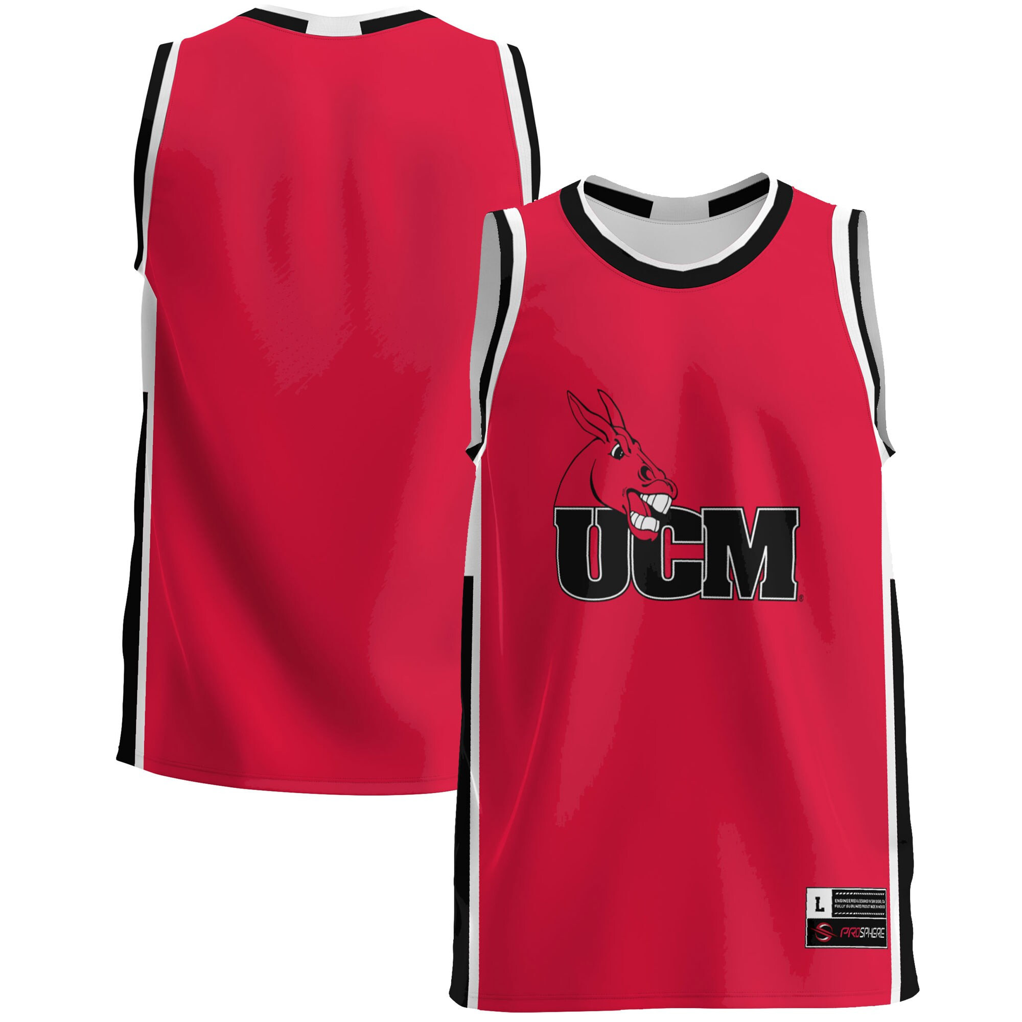 Central Missouri Mules Basketball Jersey - Cardinal Ncaa