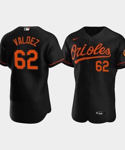 Cesar Valdez 62 Baltimore Orioles Black Alternate Jersey