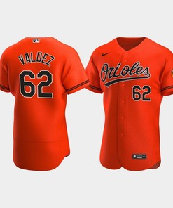 Cesar Valdez 62 Baltimore Orioles Orange Alternate Jersey