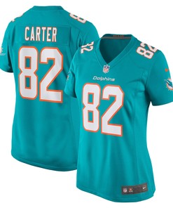 Cethan Carter Miami Dolphins Womens Game Jersey - Aqua Nfl