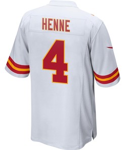 Chad Henne 4 Kansas City Chiefs Super Bowl LVII Champions 3 Stars Men Game Jersey - White