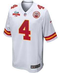 Chad Henne 4 Kansas City Chiefs Super Bowl LVII Champions 3 Stars Men Game Jersey - White