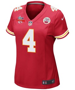 Chad Henne 4 Kansas City Chiefs Super Bowl LVII Champions 3 Stars Women Game Jersey - Red