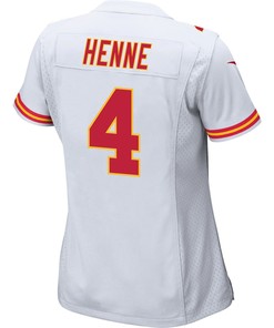 Chad Henne 4 Kansas City Chiefs Super Bowl LVII Champions 3 Stars Women Game Jersey - White