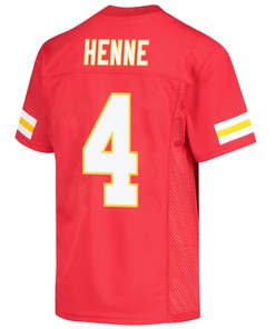 Chad Henne 4 Kansas City Chiefs Super Bowl LVII Champions 3 Stars Youth Game Jersey - Red