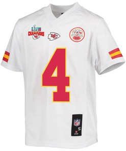 Chad Henne 4 Kansas City Chiefs Super Bowl LVII Champions 3 Stars Youth Game Jersey - White