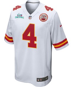Chad Henne 4 Kansas City Chiefs Super Bowl LVII Champions Men Game Jersey - White