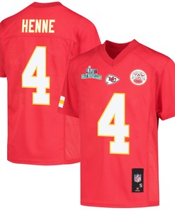 Chad Henne 4 Kansas City Chiefs Super Bowl LVII Champions Youth Game Jersey - Red