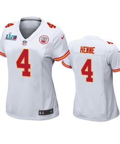 Chad Henne 4 Kansas City Chiefs Super Bowl LVII Game Jersey - Women White