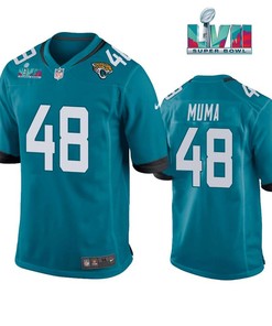 Chad Muma 48 Jacksonville Jaguars Super Bowl LVII Super Bowl LVII Teal Men Game Jersey