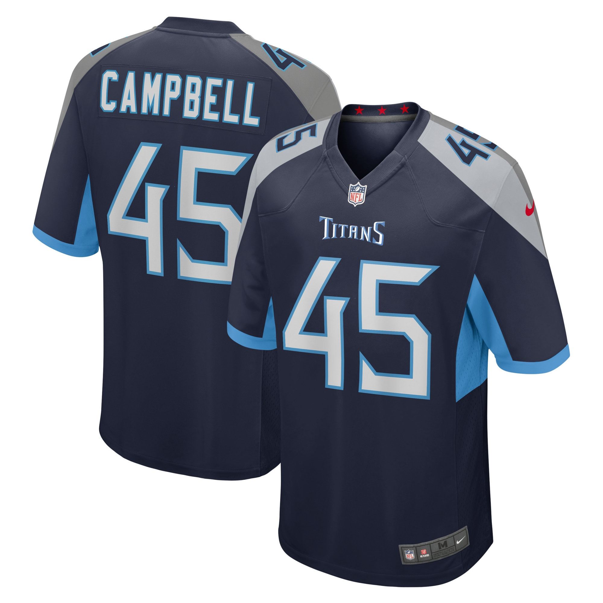 Chance Campbell Tennessee Titans Player Game Jersey - Navy Nfl