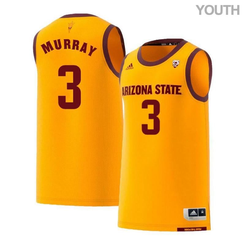 Chance Murray 3 Arizona State Sun Devils Retro Basketball Youth Jersey - Yellow
