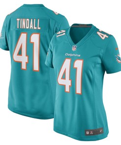 Channing Tindall Miami Dolphins Women's Game Player Jersey - Aqua