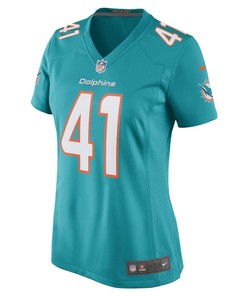 Channing Tindall Miami Dolphins Women's Game Player Jersey - Aqua