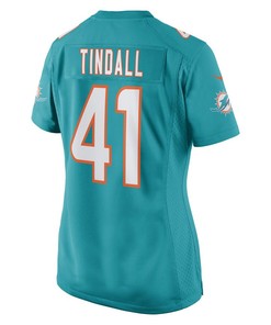 Channing Tindall Miami Dolphins Women's Game Player Jersey - Aqua