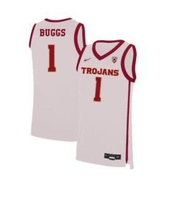 Charles Buggs 1 USC Trojans Elite Basketball Men Jersey - White