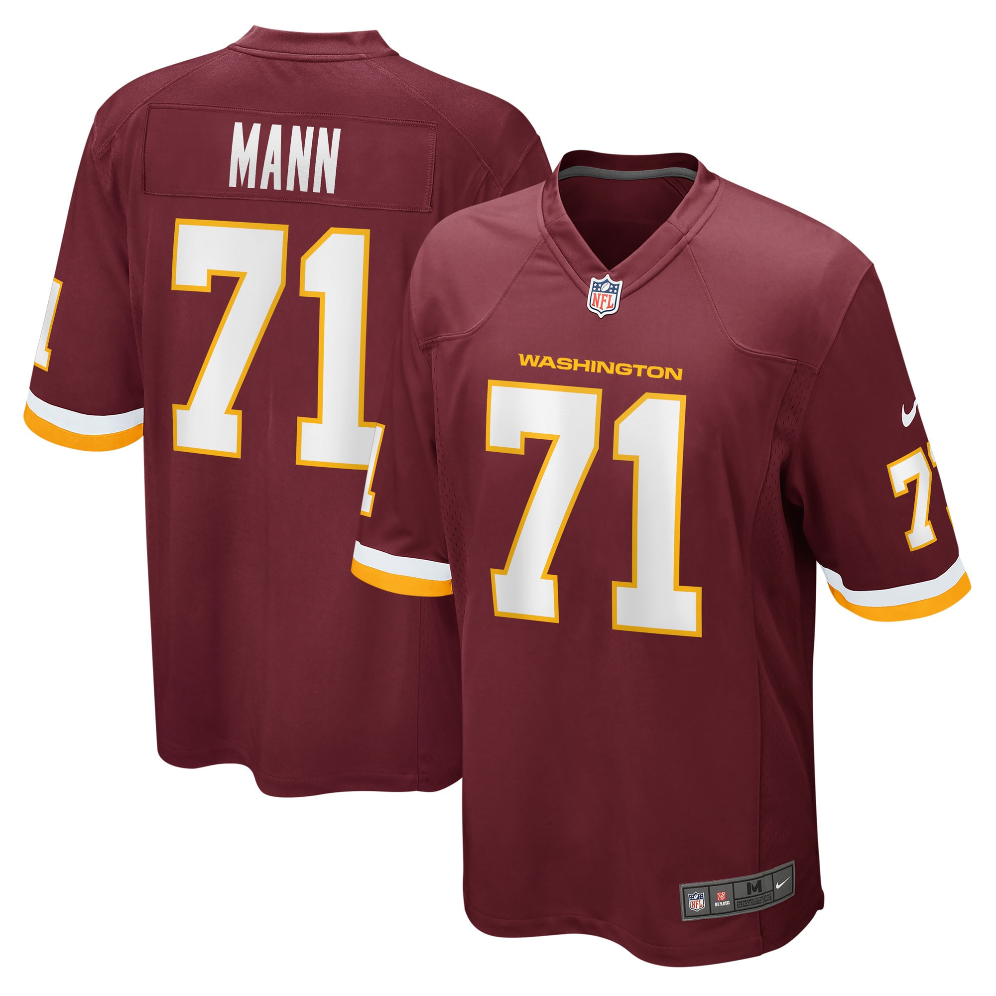 Charles Mann Washington Football Team Retired Player Jersey - Burgundy Nfl