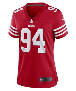Charles Omenihu San Francisco 49ers Women's Game Player Jersey - Scarlet