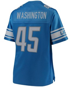 Charles Washington Detroit Lions Nfl Pro Line Womens Team Color Player Jersey - Blue