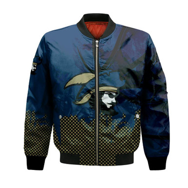 Charleston Southern Buccaneers Bomber Jacket Basketball Net Grunge Pattern- NCAA